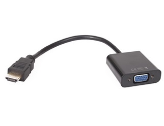 Convertidor de HDMI Macho a VGA Hembra, Color Negro, VCOM CG591-B-0.15