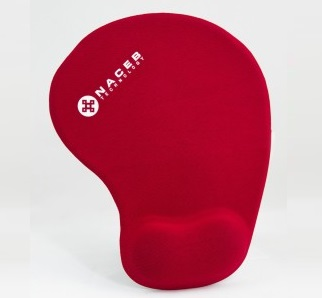 MousePad C/ Descansa Muñecas de Gel, Color Rojo, NACEB NA-549RO