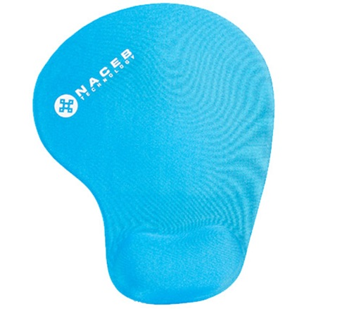 MousePad C/ Descansa Muñecas de Gel, Color Azul, NACEB NA-549AZ