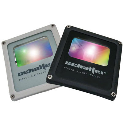 Lámpara LED (Reflector) Exterior, RGB, Potencia 15W, Chasis de Aluminio, Color Negro, SCHALTER S-2015B