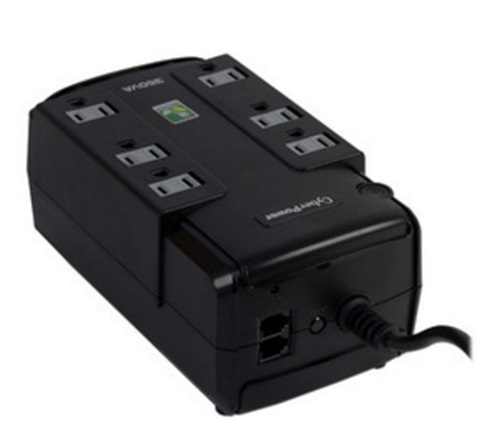 UPS (No Break), Modelo CP350SLG Standby, 350VA / 255W, Entrada 96  -140V, Salida 120V, 6 Contactos, CYBERPOWER CP350SLG