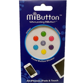 Paquete de 7 Stickers para Botón de Inicio para iPhone, iPad. Mi-Button-Apple -Solid Neon
