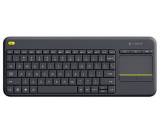 Teclado Multimedia, Inalámbrico (USB) Modelo K400 Plus, Español, Color Negro, TouchPad Integrado, LOGITECH 920-007123