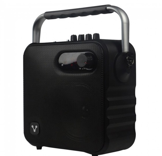 Bocina Portátil, Inalámbrica (Bluetooth), Recargable, Color Negro, Soporta MicroSD / USB, Incluye Control y Micrófono Alámbrico, VORAGO KSP-400-BK