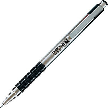 Pluma (Bolígrafo), Modelo F-301, Color Negro, Punta Fina (0.7 Milímetros), ZEBRA 7000-PZA