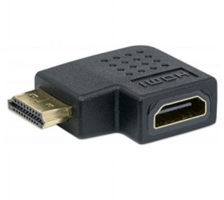 Adaptador de Video HDMI - HDMI (M-H), Angulo 90°, MANHATTAN 353496