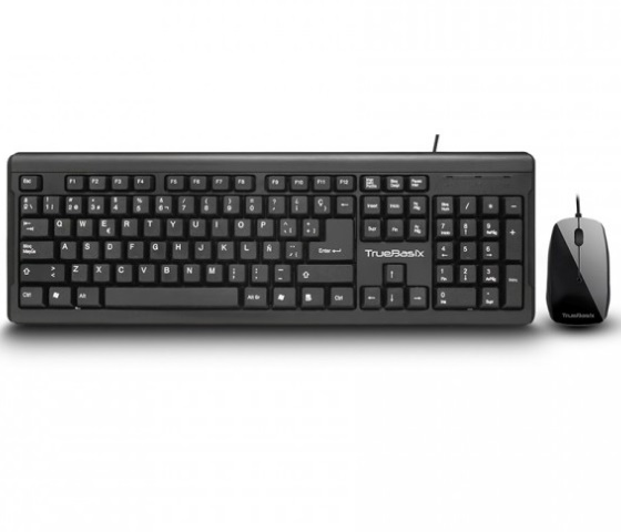Teclado y Ratón (Mouse) Modelo TB-01006, Español, 104 Teclas / 3 Botones, Alámbricos (USB), TRUEBASIX TB-01006