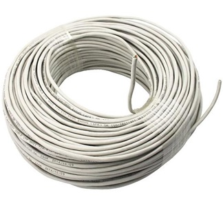 Bobina de Cable UTP Cat. 6E, 4 Pares, 100 Metros, Color Gris, VCOM NC614-100