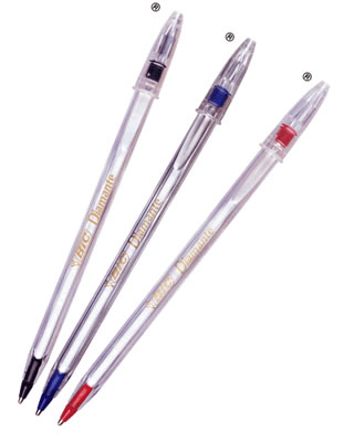 Pluma (Bolígrafo), Modelo Diamante, Color Rojo, Punto Mediano (1.0 Milímetros), BIC MSD-11DR