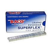 Grapa Estándar, SuperFlex, Alambre de Acero Galvanizado, Caja con 5040 Grapas, BACO G-5000