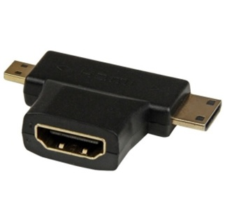 Adaptador de Video HDMI - Mini HDMI / Micro HDMI (H-M), "T", STARTECH HDACDFMM