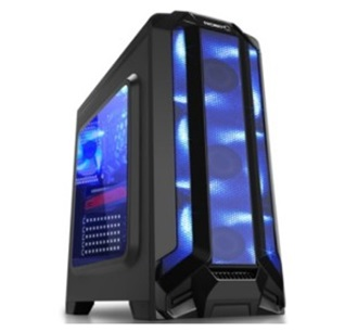 Gabinete Gaming RobotQ Azul, Panel Acrílico, 3 Ventiladores Frontales, CGROBOTQ002EGW