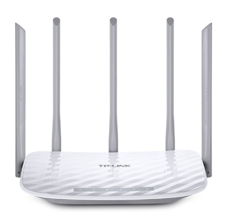 Router Inalámbrico AC1350, Doble Banda (2.4GHz y 5GHz), 5 Antenas (3x2.4GHz / 2x5GHz), 4 Puertos LAN 10/100Mbps, 1 Puerto WAN 10/100Mbps, TP-LINK ARCHERC60