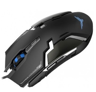 Ratón (Mouse) Gamer, Alámbirco (USB), Hasta 3200 DPI, 6 Botones, Iluminación RGB, Color Negro, NACEB NA-629