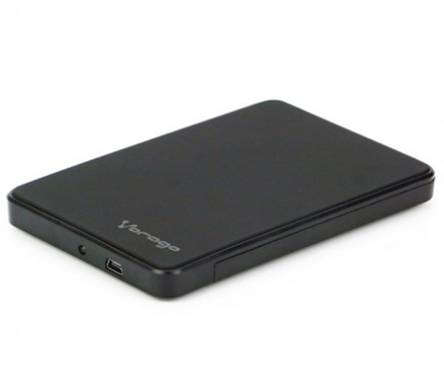 Gabinete P/ Disco Duro, 2.5", Aluminio, USB 2.0, Color Negro, VORAGO HDD-102-BK