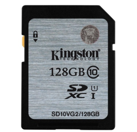 Tarjeta SDXC Kingston, Capacidad 128GB, Clase 10 UHS-I 45MB/S (lectura), bus I (UHS-I) de Ultra Alta Velocidad, Kingston SD10VG2/128GB