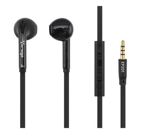 Audífonos Con Micrófono, Alámbricos (3.5 mm), Color Negro, VORAGO EP-201-BK