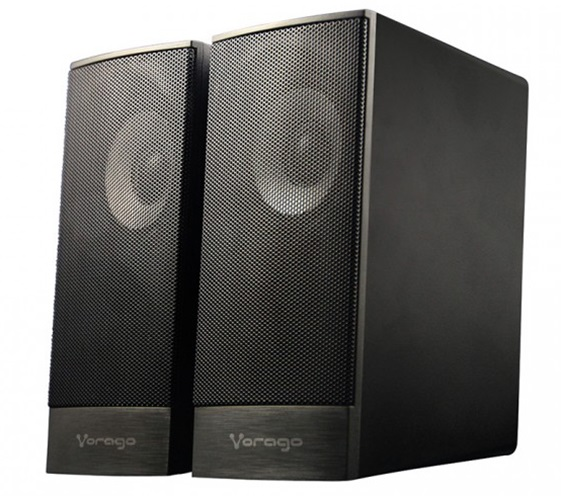 Bocinas 2.0 Alámbricas (3.5 mm), Energía Por USB, Color Negro, VORAGO SPK-106