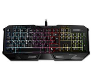 Teclado Gamer, Iluminado, Alámbrico (USB), Antighost, Longitud del Cable 1.50 Metros, NACEB NA-635