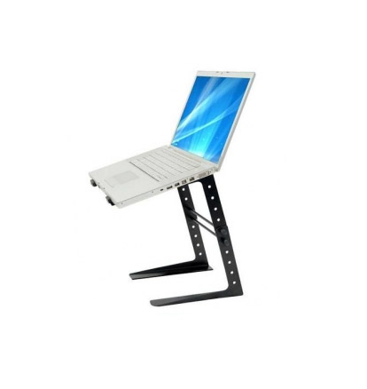 Base Para Laptop de Metal Para DJ, Altura Ajustable de 36 Céntimetros, Color Negro, SCHALTER S-STANDLAP