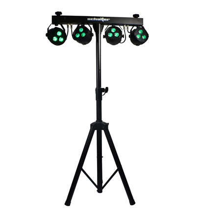 Pedestal C/ 4 Luces RGBW, DMX, SCHALTER S-DJSTAND