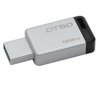 Memoria USB | Capacidad 128GB | Modelo DataTraveler 50 | USB 3.1 | Color Plata | Kingston DT50/128GB