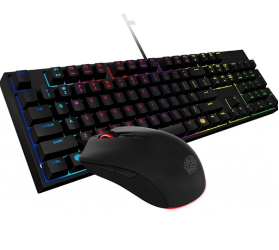 Teclado Gamer y Mouse Cooler MasterKeys Lite L combo, USB, LEDs RGB