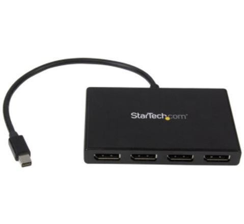 Splitter de Vídeo Mini DisplayPort - DisplayPort (M-H), 1 Macho (In), 4 Hembras (Out), Soporta 4K, STARTECH MSTMDP124DP
