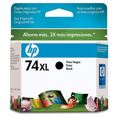 Cartucho de Tinta Orignal 74XL, 750 Páginas, Color Negro, HP CB336WL