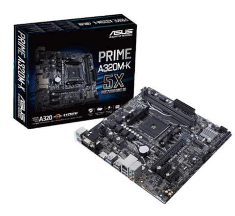 Tarjeta Madre (Motherboard)  PRIME A320M-K, AMD, Socket AM4, Micro ATX, 2 x DDR4 (Max 32GB), HDMI / VGA, ASUS 90MB0TV0-M0AAY0