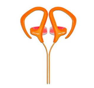 Audífonos Deportivos Con Micrófono, Alámbricos (3.5 mm), Color Naranja, VORAGO ES-100-NA