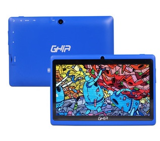 Tablet GHIA Any QUATTRO Bt, Cortex, 1GB, 8GB, Touch 7", 2 Cams 0.3MP, BT, Wifi, Android 5.1, Azul