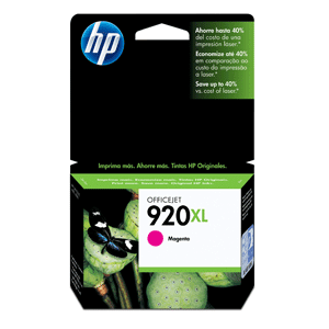 Cartucho de Tinta Original 920XL, Color Magenta, Contenido Neto 6 Mililitros, HP CD973AL