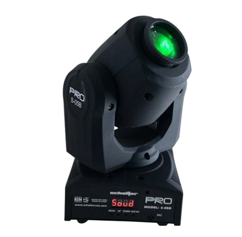 Lámpara LED (Cabeza Móvil) DMX, C/ Gobos, RGB, Potencia 30W,  Color Negro, SCHALTER S-MOB30W