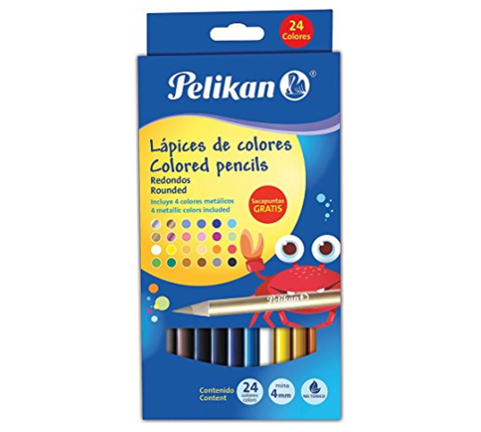 Lapices de Colores Redondos, 24 Piezas, PELIKAN 30330301 