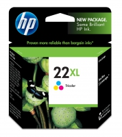 Cartucho de Tinta Original, Tricolor 22XL, Alto Rendimiento, HP C9352CL