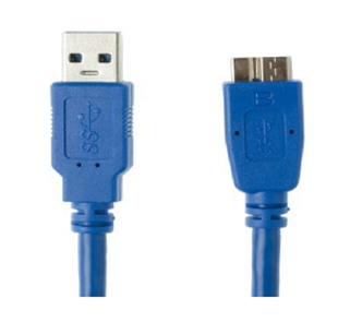 Cable USB 3.0 de Macho Tipo A a Macho Tipo Micro USB B 50cm Color Azul
