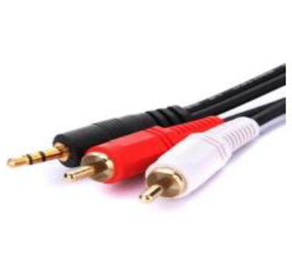 Cable Adaptador de Plug 3.5mm a 2 Plug RCA Estéreo 3.5 Mts, CAPR-3.5
