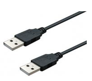 Cable USB 2.0 Tipo A Macho a Macho de 1.8 mts Color Negro