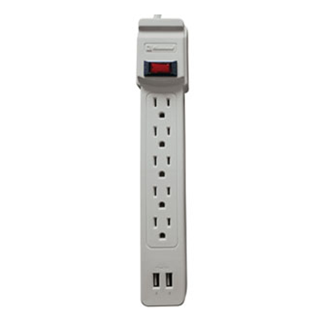 Supresor de Picos Modelo SS-550 USB, 3 x NEMA 5-15R, 2 x USB, KOBLENZ 00-5333-000
