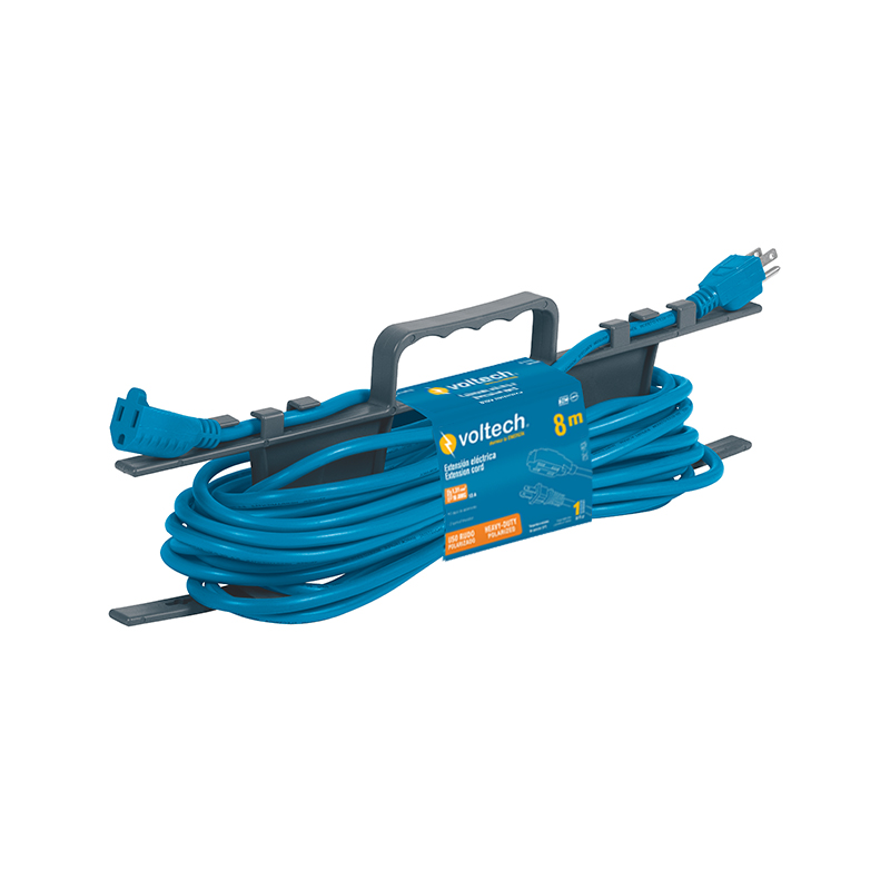 Extensión Eléctrica VOLTECK, Uso Rudo, Longitud 8 Metros, Calibre 16 AWG, TRUPER ERA-8X16