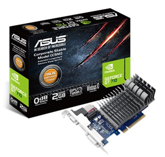 Tarjeta de Video GeForce GT710-SL-2GD5-CSM, 2GB GDDR5, PCI Express, VGA / DVI / HDMI, ASUS 90YV0AL4-M0AA00