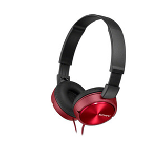 Audífonos con Micrófono SONY MDR-ZX310, diseño plegable, respuesta de frecuencia 10-24,000Hz, Rojo