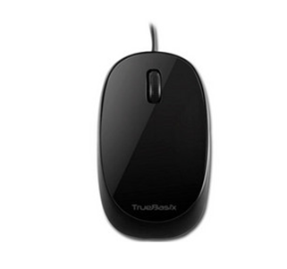 Ratón (Mouse) Óptico, Alámbrico (USB), Longitud del Cable 1.5 Metros, Hasta 1000 DPI, Color Negro, TRUEBASIX TB-01001