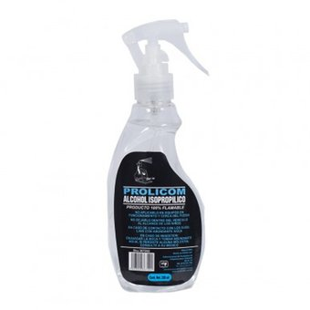 Alcohol Isopropilico, Contenido 250 Mililitros, 100% Flamable, C/Atomizador, PROLICOM PROLALCOHOL250