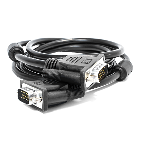Cable de Video VGA DB15 (M-M), Color Negro, Longitud 2.0 Metros, VORAGO CAB-106