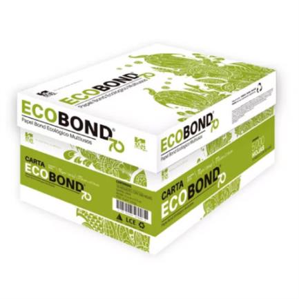 Caja de Papel Modelo Ecobond Tamaño Carta, Color Blanco, 70 Gramos, Blancura 95%, Contenido 10 Remas de 500 Hojas C/U, COPAMEX 17502237378803