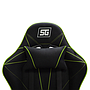Silla Gamer Start The Gamer (SG) Modelo Chair 500, Reclinable, C/ Soporte Cervical y Lumbar, Color Negro / Verde, Max. 120 Kg, VORAGO CGC500-GR