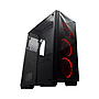 Gabinete Gamer Modelo Keops, ATX, Ventana Lateral de Cristal Templado, Línea Frontal de Iluminación, No Incluye Fuente de Poder, NACEB EV-1013R
