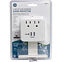 Supresor de Picos GE Blanco con 2 Contactos / 2 USB y Portaobjetos